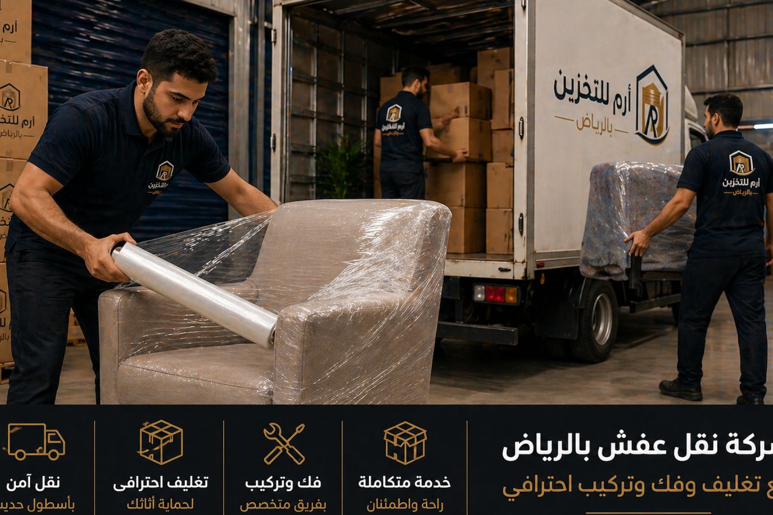نقل عفش بالرياض مع تغليف وفك وتركيب احترافي